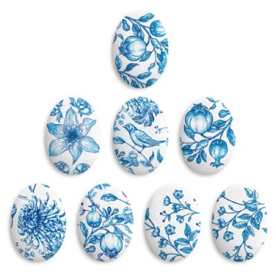 картинка Сахарные фигурки МЕДАЛЬОНЫ ФАРФОР d35х25 мм (упаковка 63 шт) tp78029 от Торговой Компании "Зима"