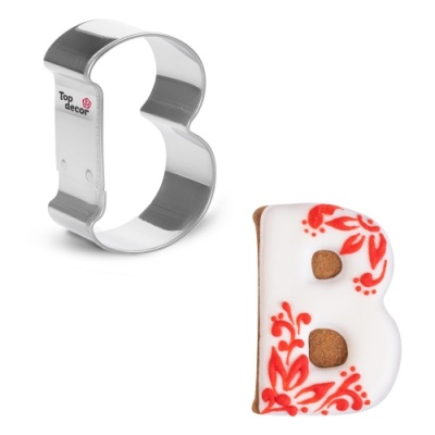 картинка Вырубка для печенья БУКВА В ,61 х 41 мм, металл, tp85096 от Торговой Компании "Зима"