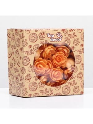 картинка Вафельные РОЗЫ малые сложные абрикос,80 шт tp68136 от Торговой Компании "Зима"