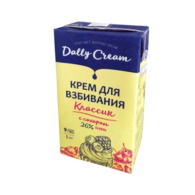 картинка Сливки растительные "DALLY CREAM" 26% с ароматом ванили (12 шт х 1 л) от Торговой Компании "Зима"