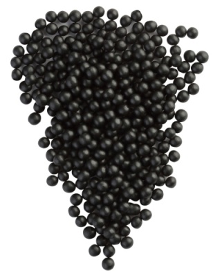 картинка ДРАЖЕ ЗЕРНОВОЕ взорванные зерна риса в цветной глазури Черный уголь 6-8 мм (уп1,5 кг)# 155 от Торговой Компании "Зима"