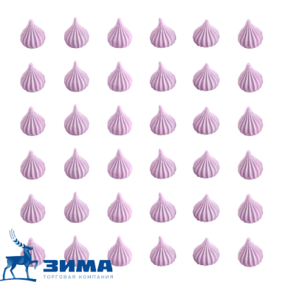 картинка Сахарные фигурки БЕЗЕ (рифл) малые,сиреневые 100 г (1 шт х 100 гр) (коробка 12 шт) tp88721 от Торговой Компании "Зима"
