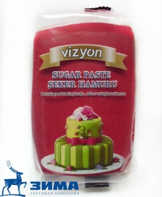 картинка Мастика Сахарное тесто фуксия "Визьен"0,5 кг от Торговой Компании "Зима"
