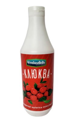 картинка Морс Клюква концентрированный (бутылка 1 л) от Торговой Компании "Зима"