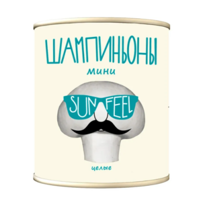 картинка Шампиньоны целые 3100 мл Sunfeel (1 шт ) от Торговой Компании "Зима"