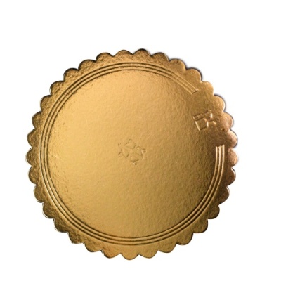 картинка Подложка картон (толщ.3 мм) золото/черная d340 (упаковка 25 шт) 27728 от Торговой Компании "Зима"