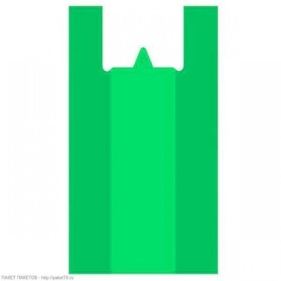 картинка Пакет "Майка" ПНД 30*53+7,5 17мкм зеленый (УПАК 100 шт) АСС-полимер от Торговой Компании "Зима"