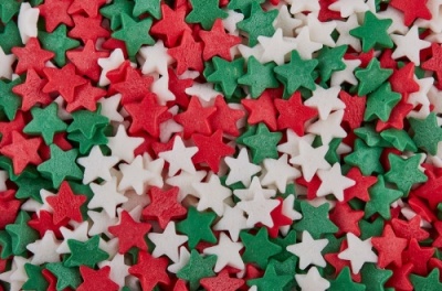 картинка Посыпки Звезды красные,белые,зеленые (уп.0,75кг) tp15772 от Торговой Компании "Зима"