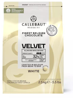 картинка Шоколад Callebaut белый Velvet 32% Каллеты 2,5 кг W3-RT-U71 от Торговой Компании "Зима"