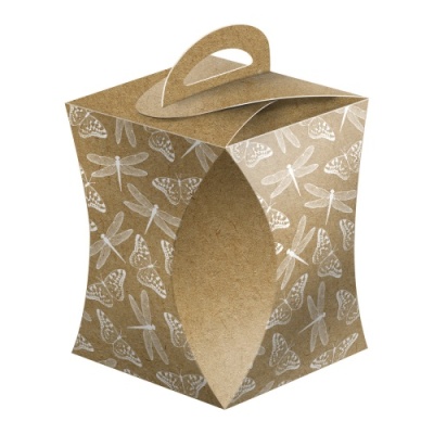 картинка Коробка для кулича d124 мм СТРЕКОЗЫ И БАБОЧКИ (200 шт ) 43096 от Торговой Компании "Зима"