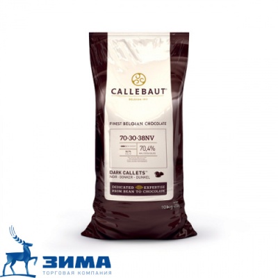 картинка Шоколад Callebaut горький какао 70.5% Каллеты (мешок 10 кг) 70-30-38NV-595           от Торговой Компании "Зима"