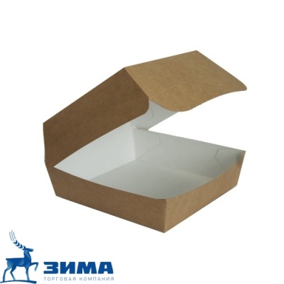 картинка Коробка для ГАМБУРГЕРА  крафт 110х110х70 (270 шт) от Торговой Компании "Зима"