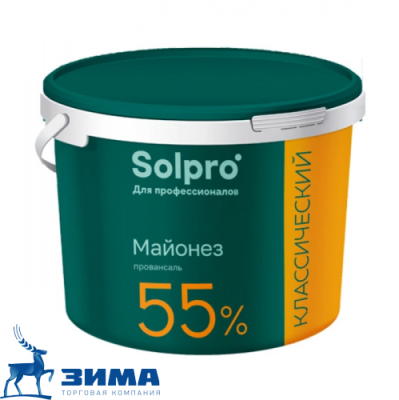 картинка Майонез "Классический" 55% SolPrо 9,7 кг (ведро 10 л)  от Торговой Компании "Зима"