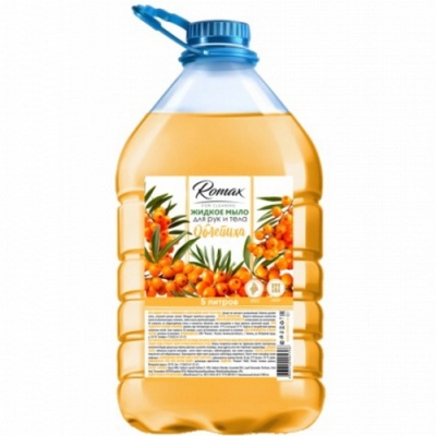 картинка Мыло жидкое RoMaX Облепиха 5 л 1/4шт от Торговой Компании "Зима"