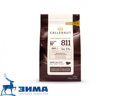 картинка Шоколад Callebaut темный 53,8% Каллеты 2,5 кг 811-RT-U71                 от Торговой Компании "Зима"