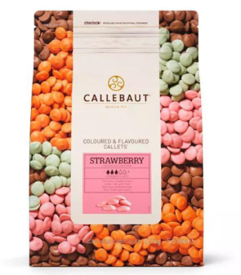 картинка Шоколад Callebaut Strawberry глазурь со вкусом клубники Каллеты 2,5 кг/шт STRAWBERRY-E4-U70 от Торговой Компании "Зима"