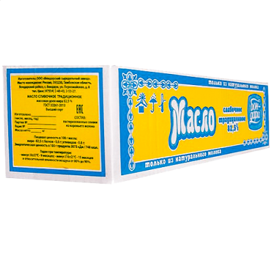 картинка Масло сливочное Традиционное 82,5% Бон-дари высший сорт (короб 5кг.) ЧЗ				 от Торговой Компании "Зима"