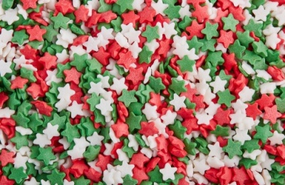 картинка Посыпки Звезды красные,белые,зеленые (мини) (уп.0,75кг) tp15789                   от Торговой Компании "Зима"