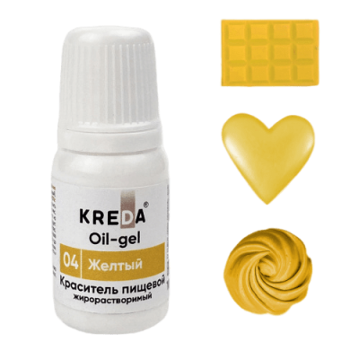 Краситель жидкий Oil-gel 04 ЖЕЛТЫЙ, колорант жирораств.для окраш.KREDA  80 мл (1 шт)         от Торговой Компании "Зима" картинка Краситель жидкий Oil-gel 04 ЖЕЛТЫЙ, колорант жирораств.для окраш.KREDA  80 мл (1 шт)         от Торговой Компании "Зима"