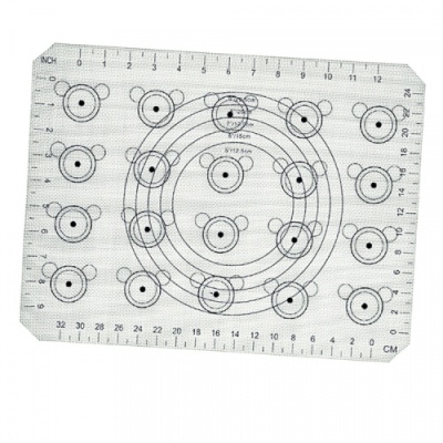 Коврик силиконовый белый 40х30 см (на 20 макарон) 3,6/2,8см  38408 от Торговой Компании "Зима" картинка Коврик силиконовый белый 40х30 см (на 20 макарон) 3,6/2,8см  38408 от Торговой Компании "Зима"