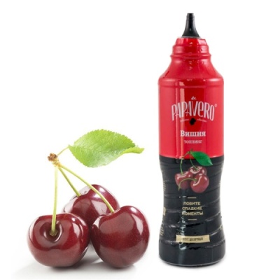 картинка Топпинг с маркировкой Dr.Papavero со вкусом и ароматом Вишни (бут.1кг) от Торговой Компании "Зима"