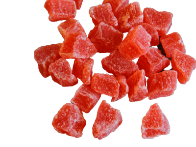 картинка ЦУКАТЫ кандированные КРАСНЫЕ 5-7 мм  (ведро 6,5 кг) 60151 от Торговой Компании "Зима"