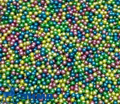 картинка Драже сахарное-металлиз.шарики разноцветные 4 мм, (1кг) AI28250 от Торговой Компании "Зима"