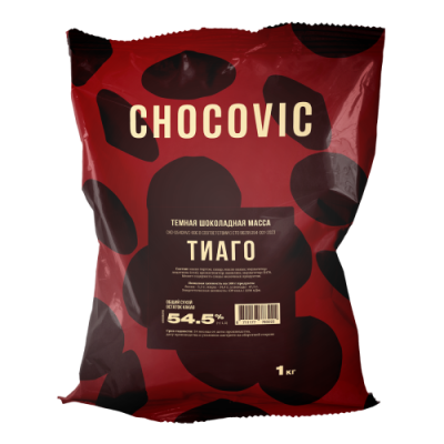 картинка Шоколад Chocovic ТИАГО Темный шоколад (аналог Sicao Темная)(уп 1 кг *10 шт) CHD-Q54CHVC-69C от Торговой Компании "Зима"