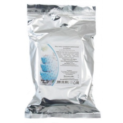 картинка Мастика сахарная ванильная голубая (0,6 кг) Деко-Про tp35916 от Торговой Компании "Зима"