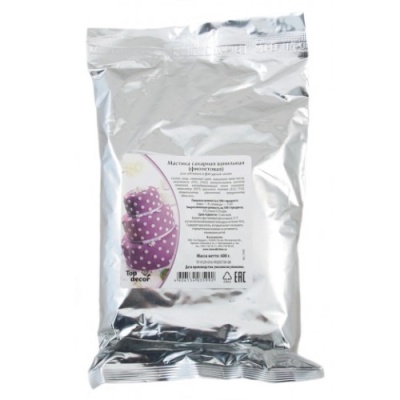 картинка Мастика сахарная ванильная фиолетовая (0,6 кг) Деко-Про tp35992 от Торговой Компании "Зима"