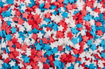 картинка Посыпки Звезды красные,белые,синие (мини) (уп.0,75 кг) tp15802                   от Торговой Компании "Зима"