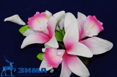 картинка Цветы из мастики (1 шт) 11177*i  Букет орхидей от Торговой Компании "Зима"