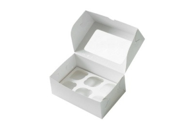 картинка Короб  картонный  под 6 капкейков с окном 250*170*100 (100 шт) от Торговой Компании "Зима"