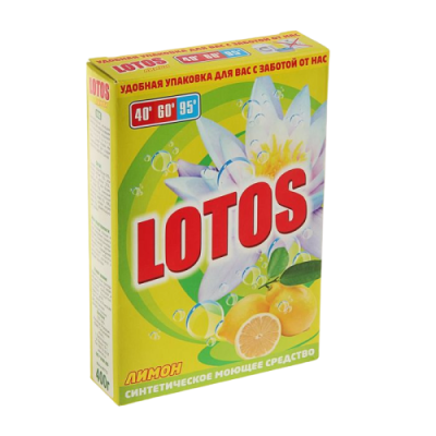 картинка Стиральный порошок ЛОТОС Лимон (коробка) 400 гр. 24шт от Торговой Компании "Зима"