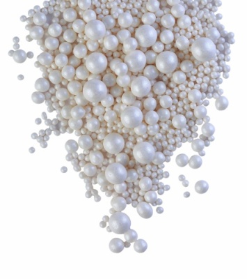 картинка ДРАЖЕ ЗЕРНОВОЕ взорванные зерна риса в цветной глазури ЖЕМЧУГ белоснежный 6-8 мм (уп 1,5 кг)# 252 от Торговой Компании "Зима"