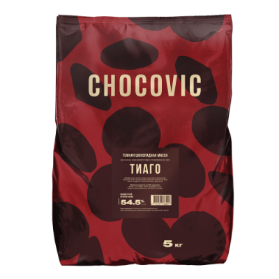 картинка Шоколад Chocovic ТИАГО Темная шоколадная масса  (аналог Sicao Темная) (уп 5 кг) CHD-Q54CHVC-25B от Торговой Компании "Зима"