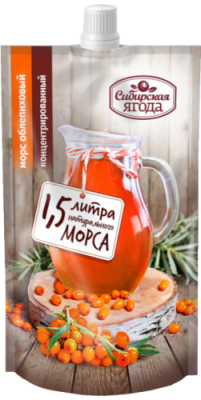картинка Морс Облепиховый концентрированный (bag-in-box 2 л) от Торговой Компании "Зима"