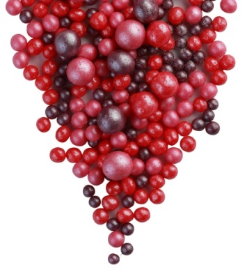 картинка ДРАЖЕ ЗЕРНОВОЕ взорванные зерна риса в цветной глазури ЖЕМЧУГ красный,малин,сирен (уп 1,5 кг)# 178 от Торговой Компании "Зима"