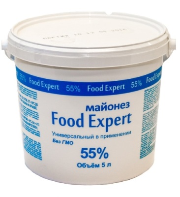 картинка Майонез "Food Expert" 55% 4850 г (ведро 5 л) от Торговой Компании "Зима"