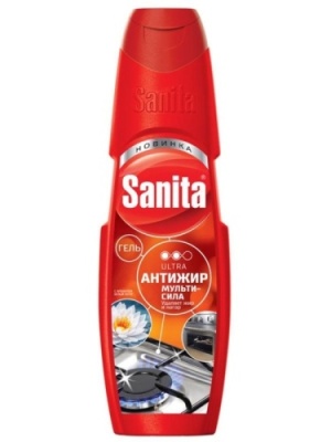 картинка Ср-во для чистки плит"Sanita"Антижир 500 мл гель (21шт) от Торговой Компании "Зима"
