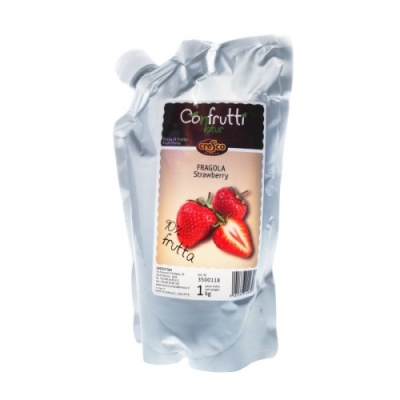 картинка Паста-пюре фруктовая КОНФРУТТИ НАТУР клубника (пакет 1 кг) 75175 от Торговой Компании "Зима"