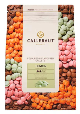 картинка Шоколад Callebaut Lime смесь шоколада белого и глазури (цветной) Каллеты 2,5 кг/шт LEMON-RT-U70 от Торговой Компании "Зима"