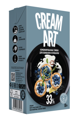 картинка Сливки растительные "CREAMART" 33% c добавлением молочного жира (мдж 8%) без сахара (12 шт х 1 л) от Торговой Компании "Зима"