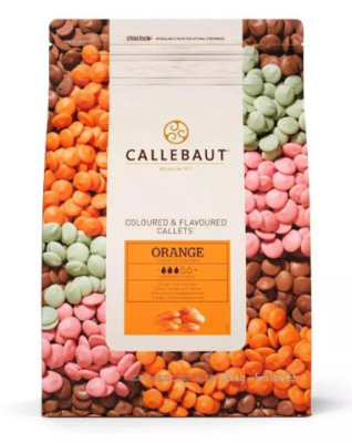 картинка Шоколад Callebaut Orange смесь шоколада белого и глазури (цветной) Каллеты 2,5 кг/шт ORANGE-RT-U70 от Торговой Компании "Зима"