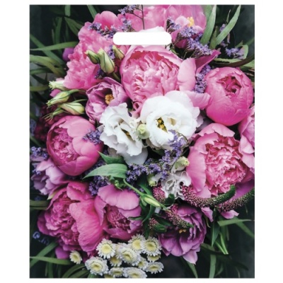 Пакет с выруб.ручкой 38х45-60 мкм "Пионы" ТИКО (500 шт) от Торговой Компании "Зима" картинка Пакет с выруб.ручкой 38х45-60 мкм "Пионы" ТИКО (500 шт) от Торговой Компании "Зима"